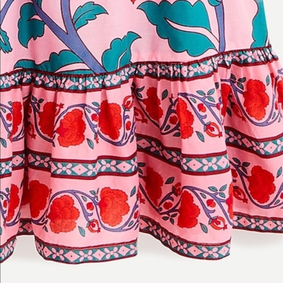 J. Crew V-neck tunic dress in floral block print - Picture 3 of 13